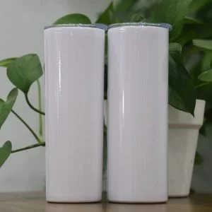 20oz Skinny Straight Tumbler White Sublimation Blank