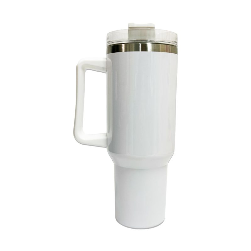 40oz White Sublimation Tumbler Right