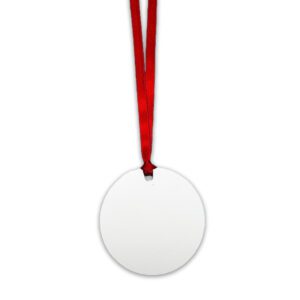 Aluminium Hanging Ornament Blank with Ribbon