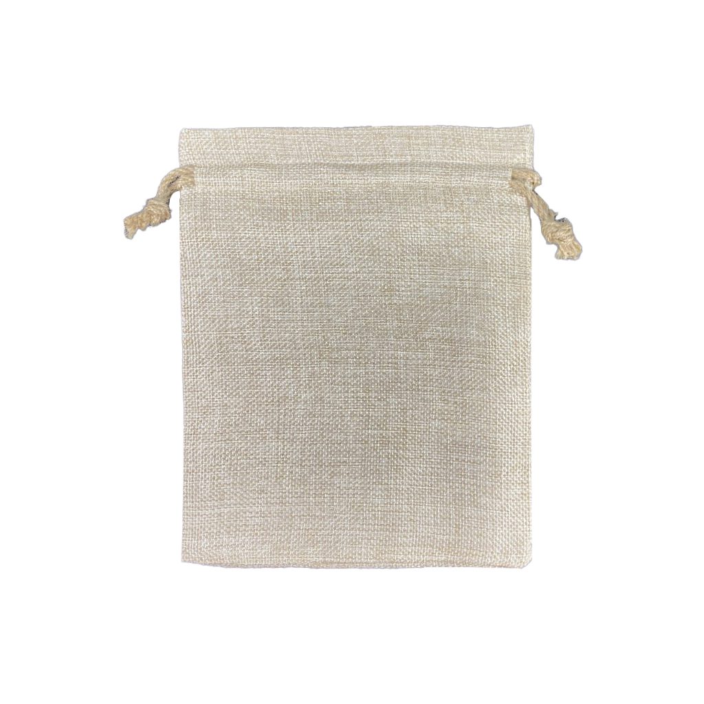 Medium Fuax Burlap Drawstring Bag Sublimation Blank - Sublimation Supplies
