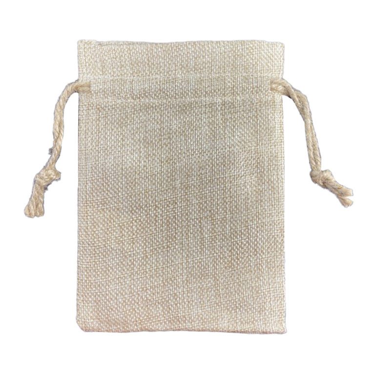 Small Fuax Burlap Drawstring Bag Sublimation Blank - Sublimation Supplies