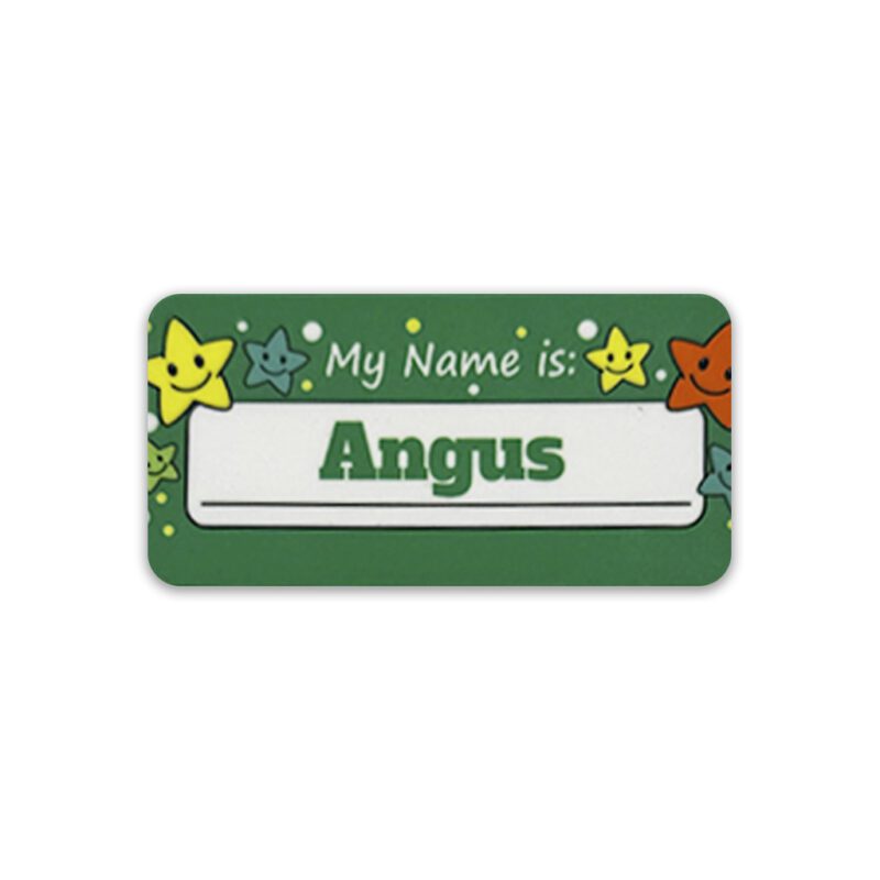 Large Rectangle Name Badge Aluminium Printed Example