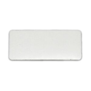 Medium Rectangle Name Badge Metal Front