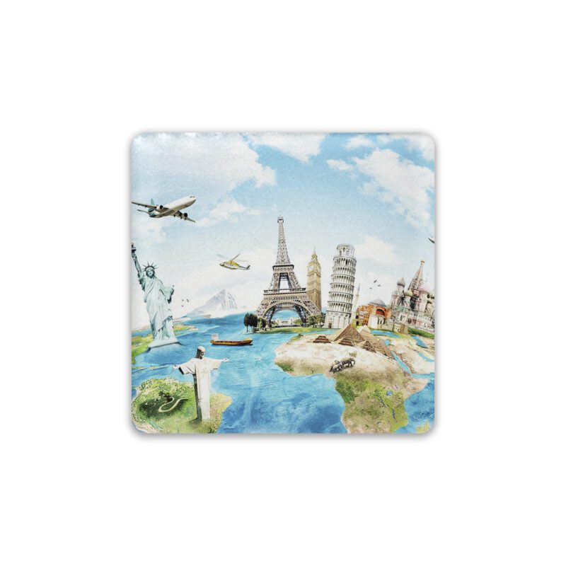 Medium Square Fridge Magnet Acrylic Printed Example