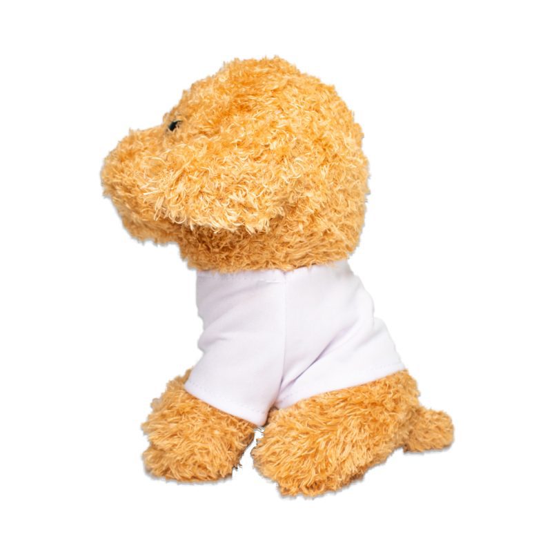 Poodle Plush Sublimation Blank Side Shot With Shirt Sublimation Supplies