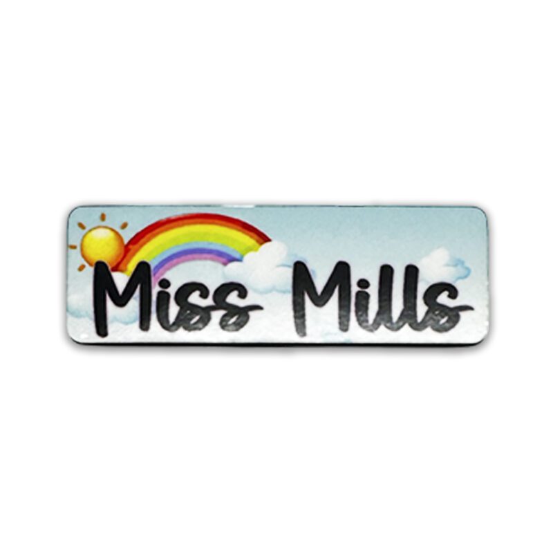 Small Name Badge MDF Cover Image Printed